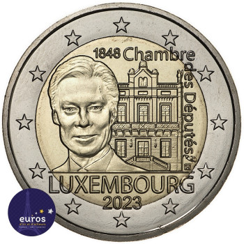 Coincard 2 euros BU Luxembourg 2023 - 175e anniversaire de la Chambre des députés - Brillant Universel ste