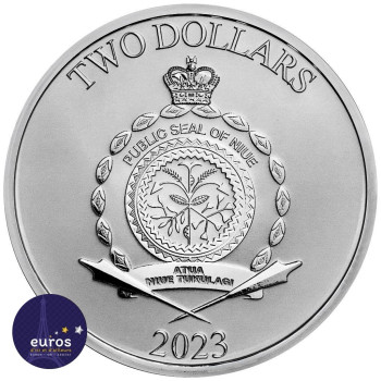 NIUE 2023 - 2$ NZD Mickey™ & Donald - 1oz argent - Disney™